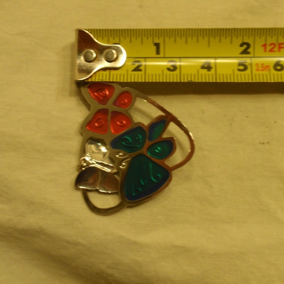 Butterfly Brooch - Blue, Pink and Silver - Picture 8 of 8